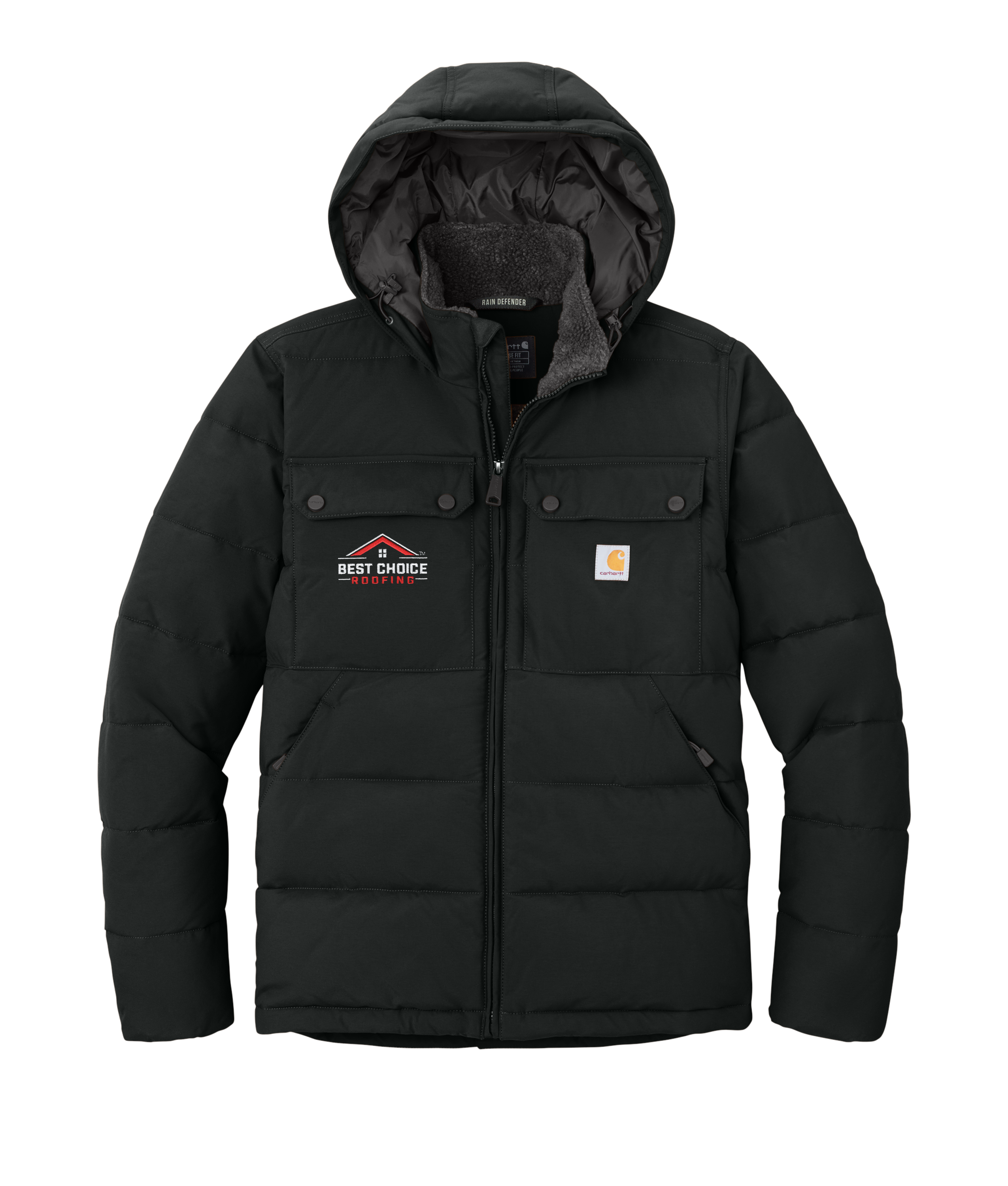 BCR Carhartt® Montana Insulated Hooded Jacket Black – Best Choice