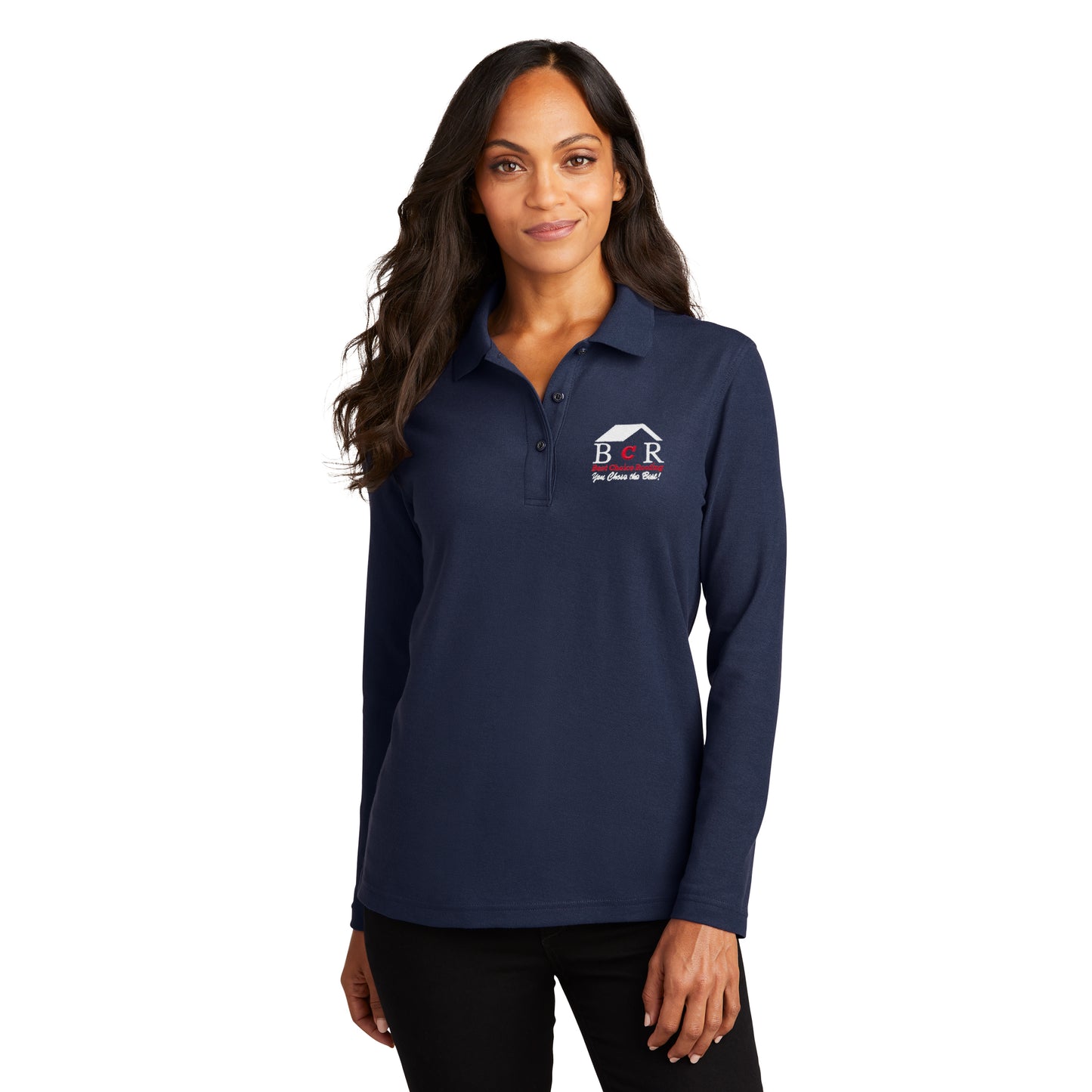 BCR Port Authority® Women's Silk Touch™ Long Sleeve Polo