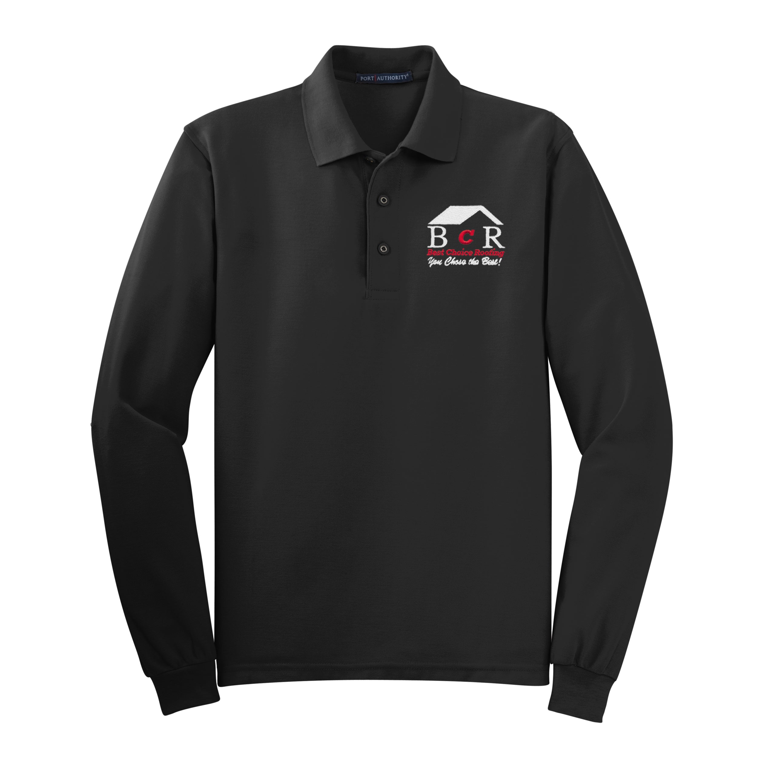 BCR Port Authority® Silk Touch™ Long Sleeve Polo - Limited Inventory