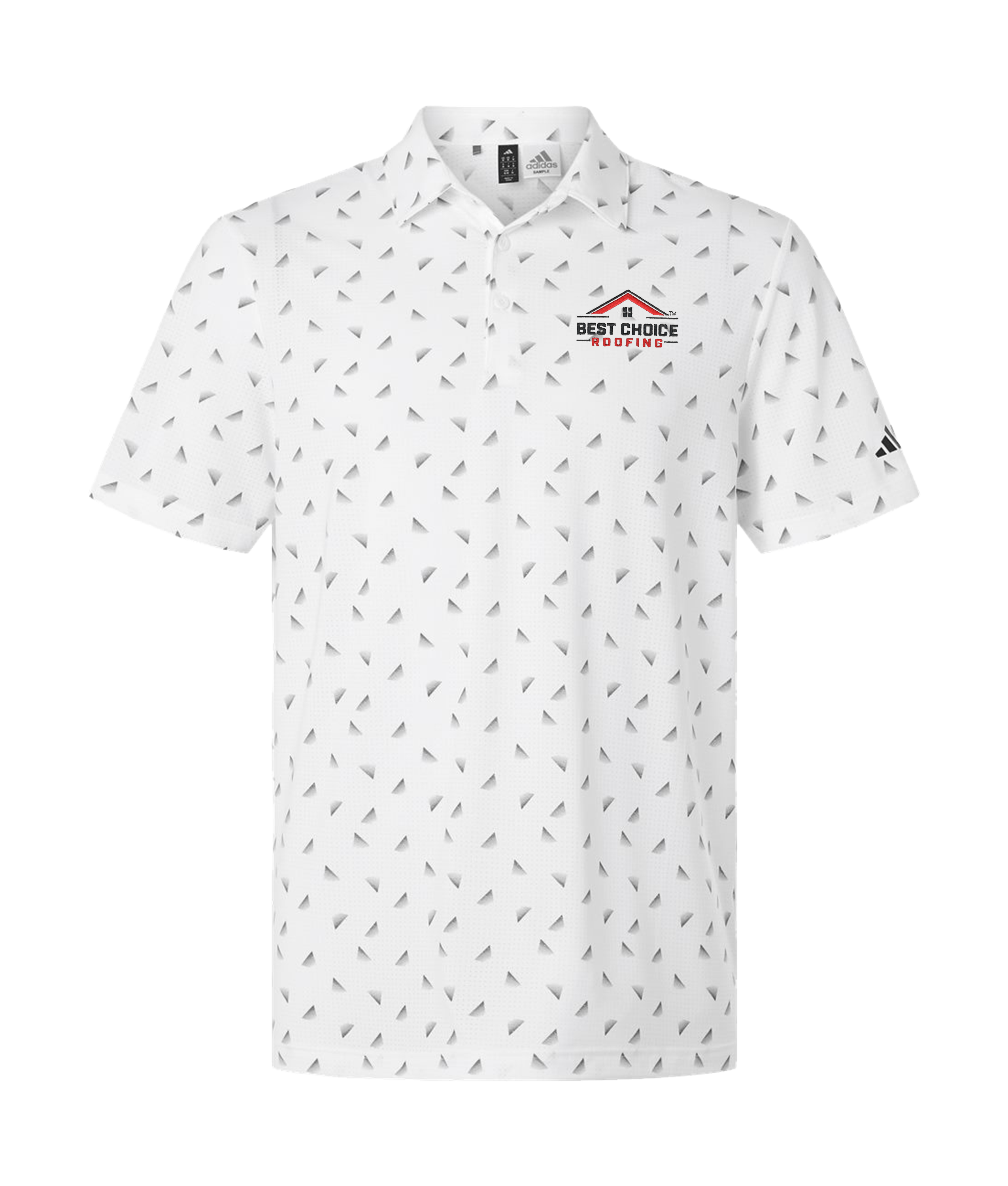 BCR Adidas Ultimate365 Mesh Print Polo White