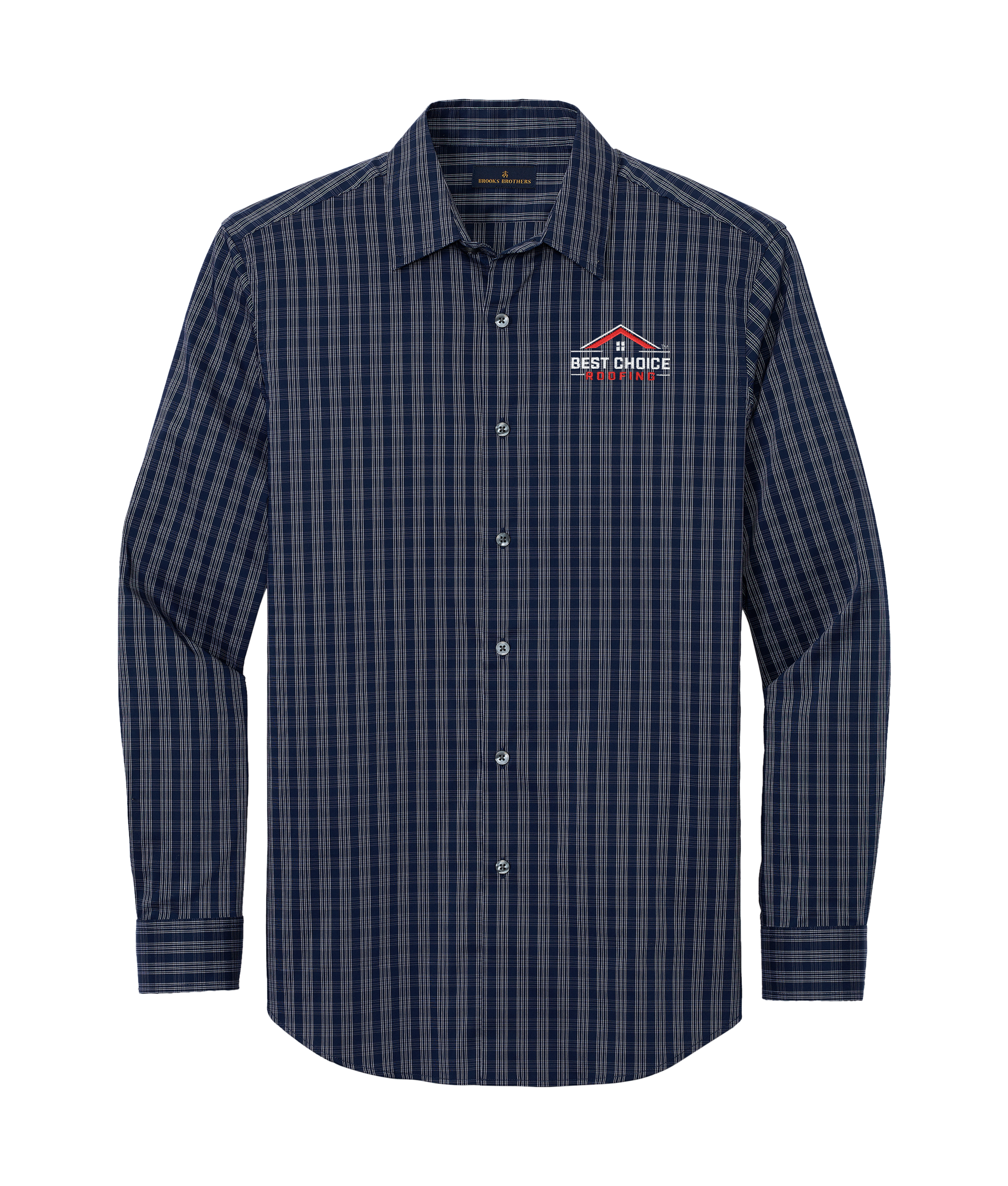 BCR Brooks Brothers® Tech Stretch Patterned Shirt Navy