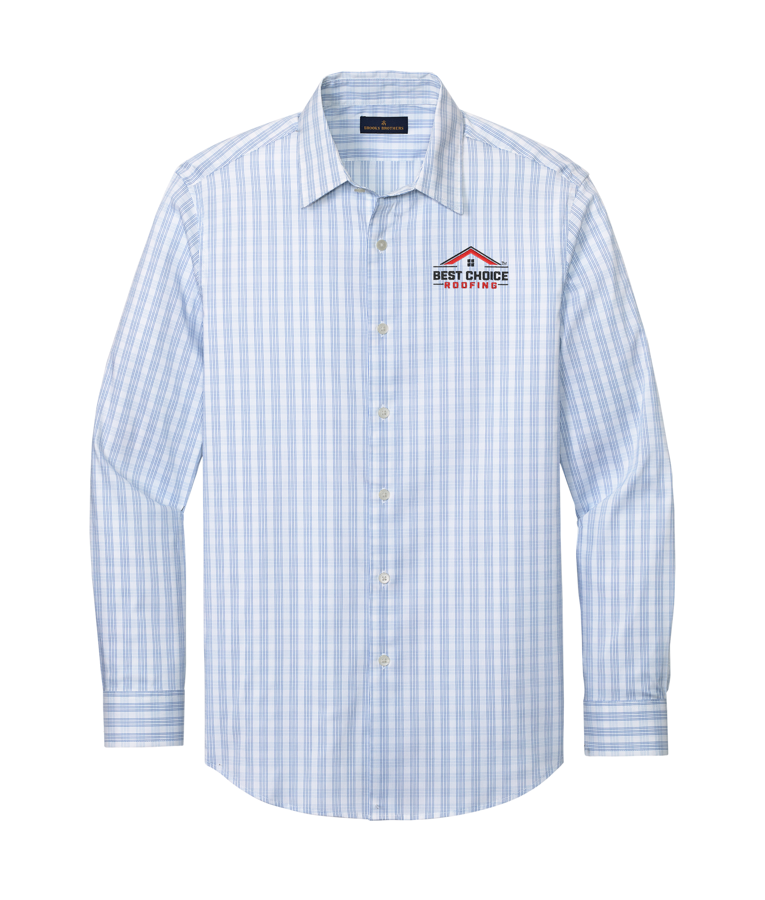 BCR Brooks Brothers® Tech Stretch Patterned Shirt Light Blue