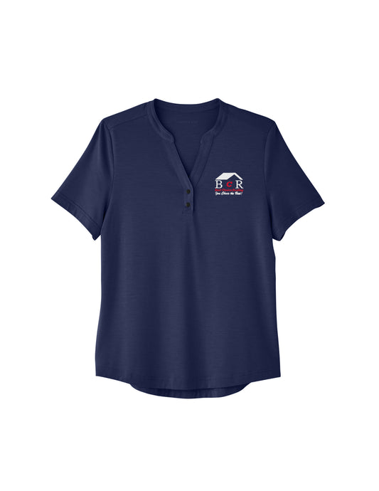 BCR Ladies Navy Stretch Performance Polo