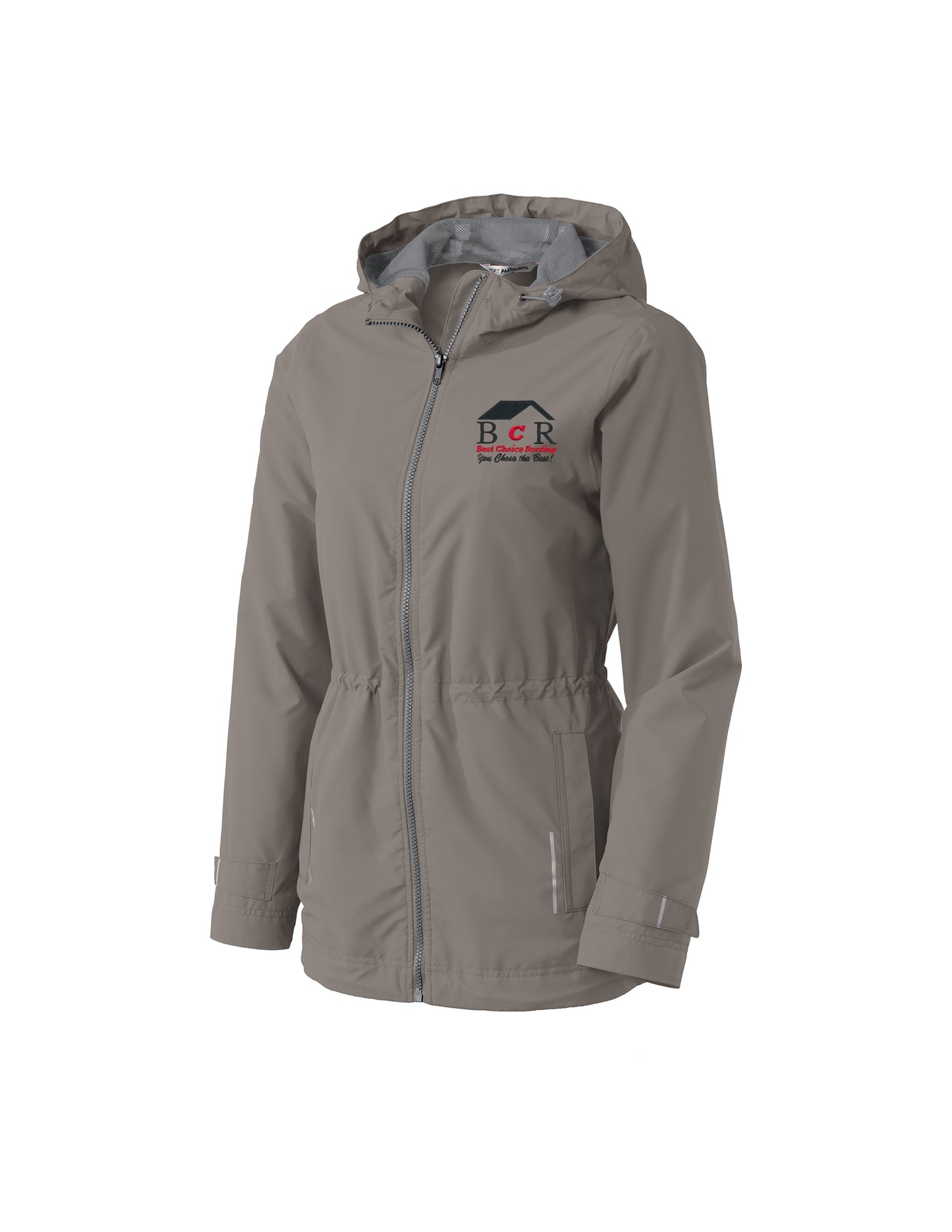 BCR Ladies Grey Port Authority Rain Jacket