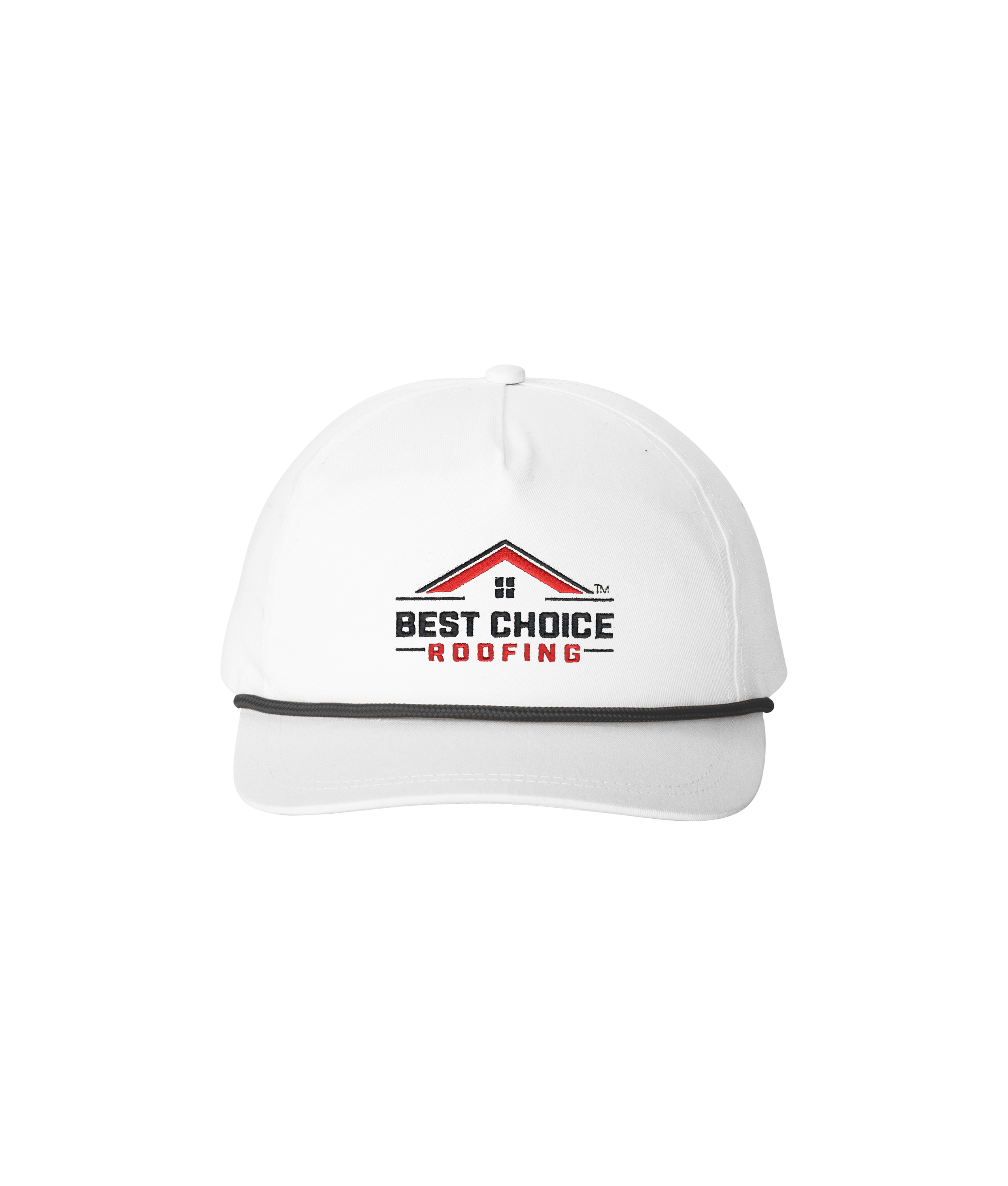 BCR Port Authority Snapback Five-Panel Rope Hat White