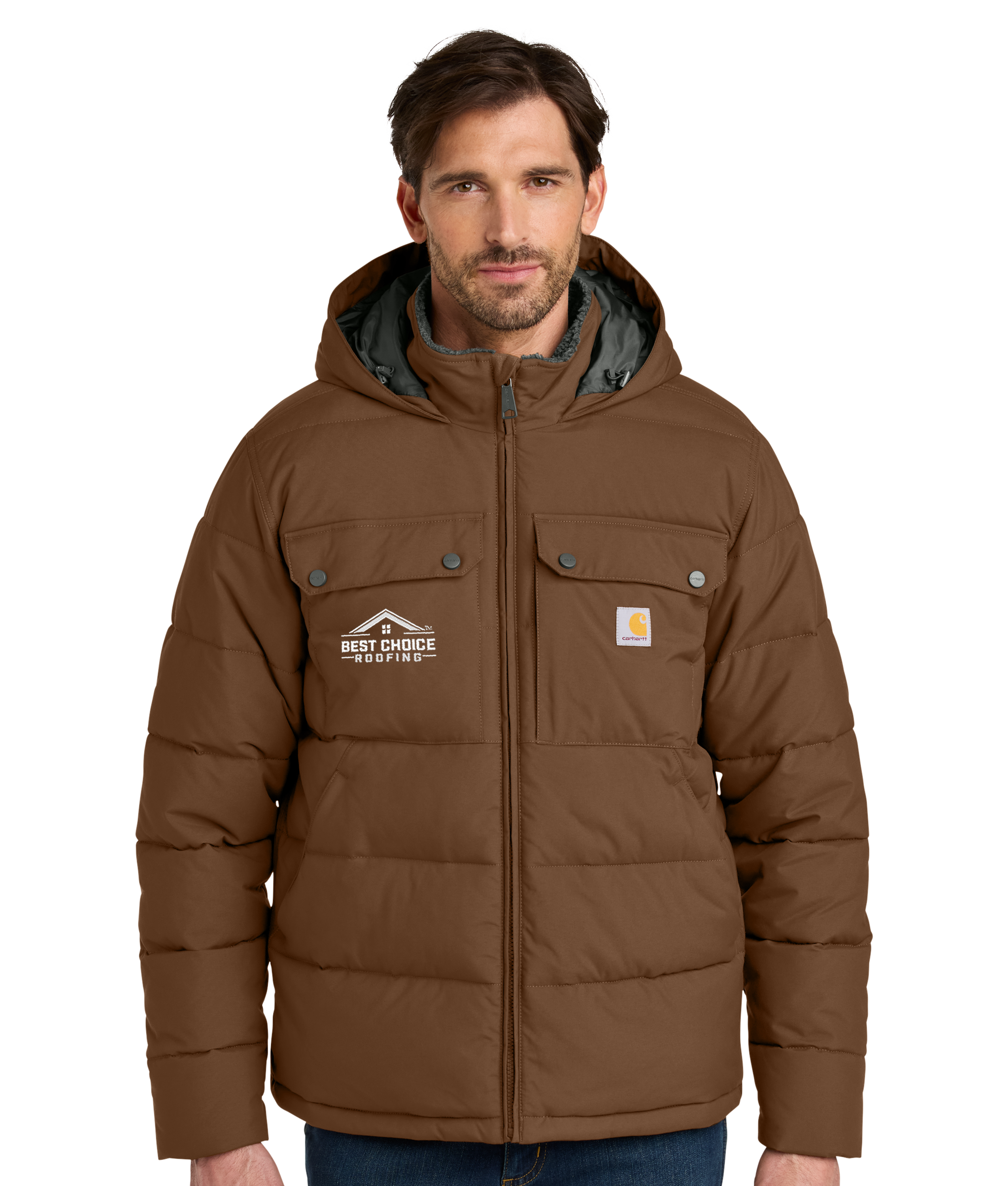 BCR Carhartt® Montana Insulated Hooded Jacket Brown