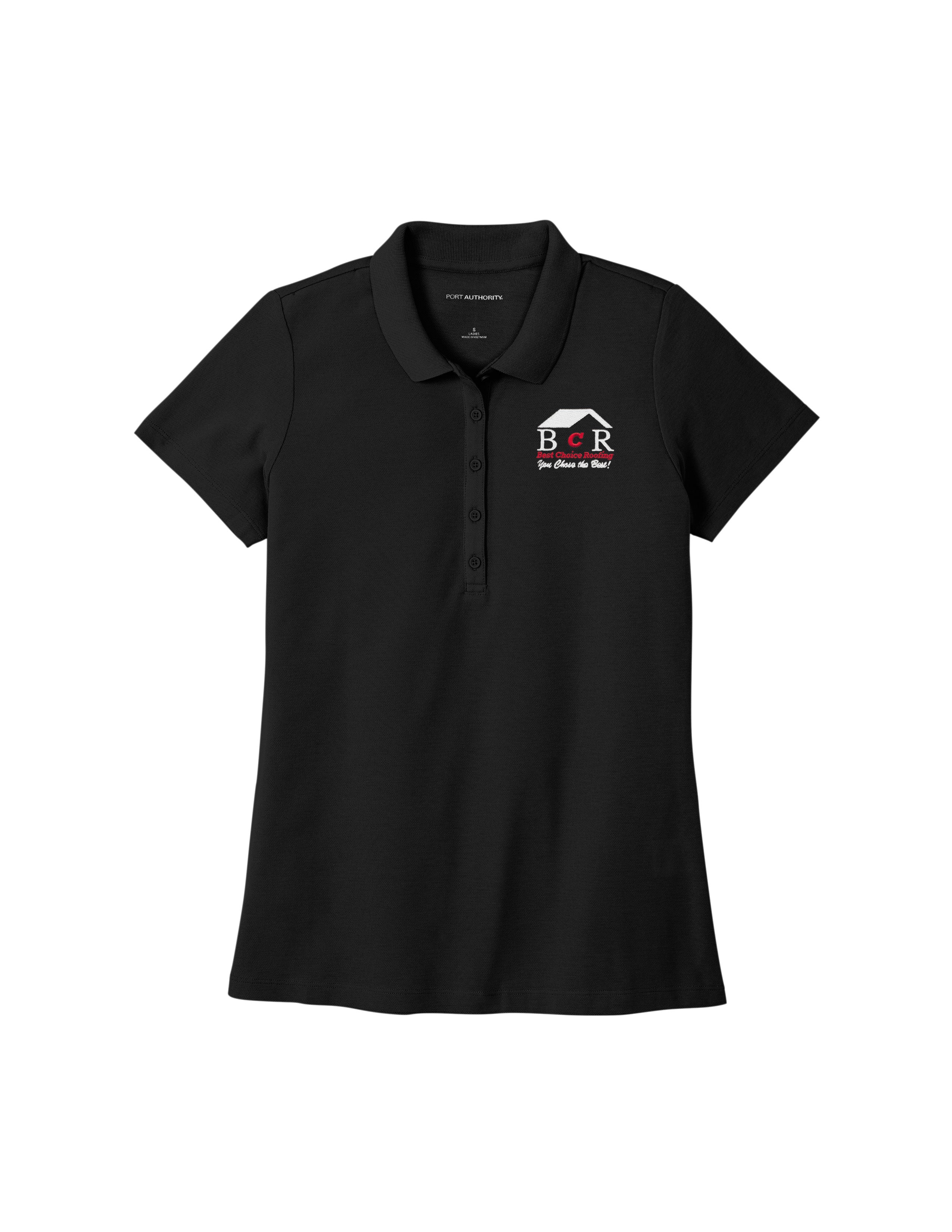 Ladies Black SuperPro React Polo