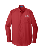 BCR Training Long Sleeve Carefree Poplin Shirt - Red