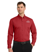 BCR Training Long Sleeve Carefree Poplin Shirt - Red
