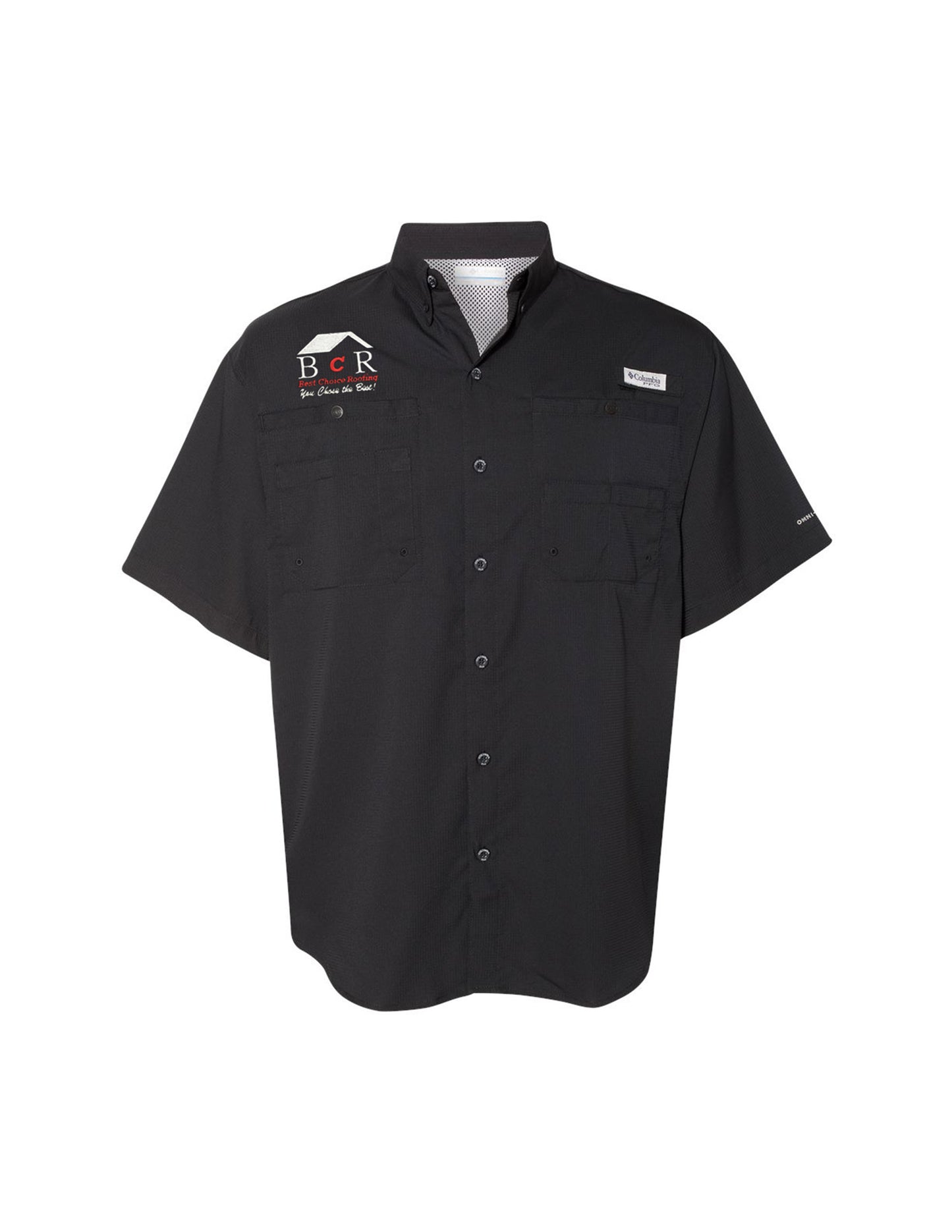 Black Columbia Men's Tamiami II Short-Sleeve Shirt - Limited Inventory